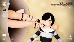 MMD女格斗家暴踹挑战的男选手 动漫