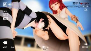 MMD女格斗家暴踹挑战的男选手 动漫