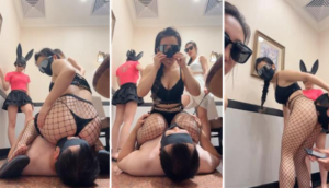 【覆面小妈】包厢脚下喂食专场-97LZTD-450703